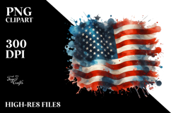 Vibrant USA Flag | Sublimation Clipart Product Image 2