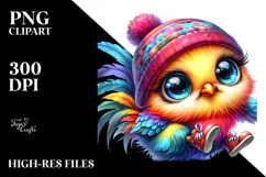Crazy Cute Rooster with Dancing Moves PNG Product Image 2