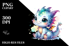Cute Smiling Baby Dragon | Sublimation | Clipart Product Image 2