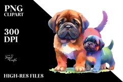 Mastiff, Cute Vibrant Mastiff | Watercolor Clipart Product Image 1