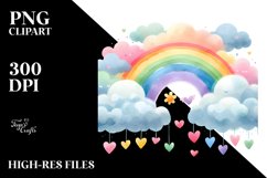 Simple Washed Watercolor Clouds PNG Product Image 2