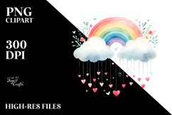 Colorful Clouds with Rainbow PNG Product Image 2