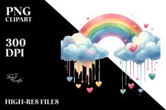 Colorful Clouds with Rainbow PNG Product Image 2