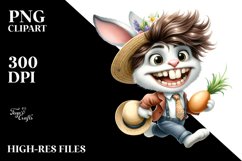 Bunny with Straw Hat PNG Product Image 2