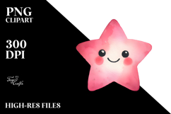 Pinkish Smiling Star PNG Product Image 2