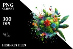 Abstract Vibrant Turtle PNG Product Image 1