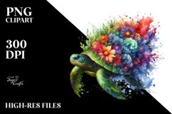 Abstract Vibrant Turtle PNG Product Image 1