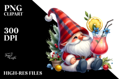 Whimsical Gnome with Cocktail PNG Product Image 2