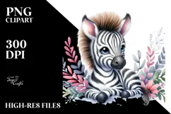 Quirky Baby Zebra PNG Product Image 2