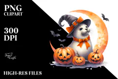Seal Dressed for Halloween PNG Product Image 2