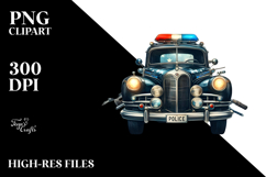 Watercolor Vintage Police Car, 20 oz Tumbler Product Image 2
