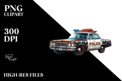 Watercolor Vintage Police Car, 20 oz Tumbler Product Image 2