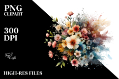 Grunge Flower Made of Spring Flowers Product Image 2