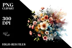 Grunge Flower Made of Spring Flowers Product Image 2