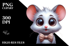 Ridiculously Cute Mouse with Bow Tie PNG Product Image 2