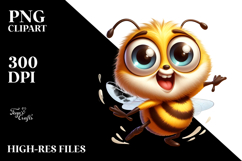 Goofy Cartoon Bee Dancing PNG Product Image 2
