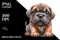 Expressive Baby Mastiff, PNG Product Image 2