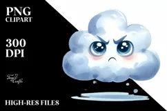 Funny Baby Cloud Portrait, PNG Product Image 3
