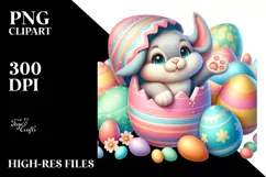 Watercolor Colorful Easter Clipart |T-shirt, Mug, Tumbler Product Image 3