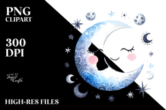 Very Simple Smiling Moon PNG Product Image 2