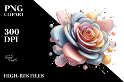 3D Looking Glossy Rose -like Abstract, 20 oz Tumbler PNG Product Image 2