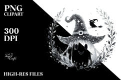 Glitter WITCH Halloween PNG Product Image 2