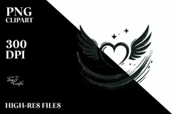 Heart with Wings, Transparent PNG Product Image 2