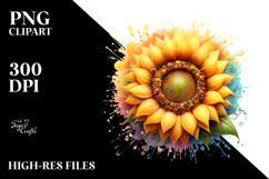 Sunflower Made of Material, PNG Product Image 2