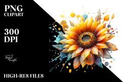 Sunflower Made of Material, PNG Product Image 2