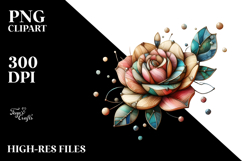 Wooden Stained Rose, Transparent PNG Product Image 2