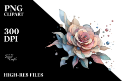 Wooden Stained Rose, Transparent PNG Product Image 2