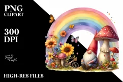 Whimsical Gnome House with Mushroom in Autumn Product Image 3