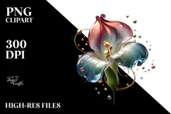 Abstract Glossy Sweet Pea, Transparent PNG Product Image 2