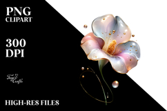 Abstract Glossy Sweet Pea, Transparent PNG Product Image 2