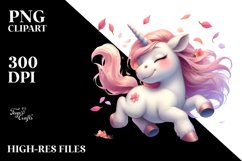 Baby Unicorn Tumbling Spring Petals Product Image 1