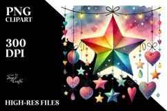 Simple Watercolor Star, High-Res PNG Product Image 2