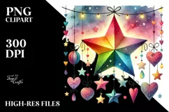 Simple Watercolor Star, High-Res PNG Product Image 2