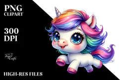 Funny Baby Unicorn PNG Product Image 2
