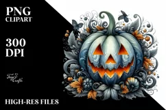 Detailed Halloween Pumpkin | Sublimation Clipart Product Image 1