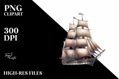 Vintage Dirty Sailboat Fireworks Clipart Product Image 1