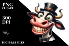 Cow Contempt Cow with Hat Clipart Product Image 3