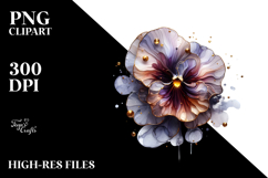 Abstract Glossy Pansy, PNG Product Image 2