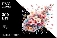 Cute Watercolor Tumbling Spring Petals Product Image 3