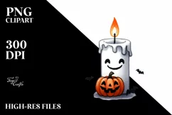 Funny Haunted House Halloween Clipart, PNG Product Image 1
