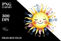 Simple Smiling Sun Sublimation PNG Product Image 2