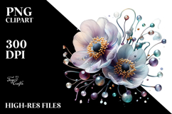 Anemone with Small Golden Insertions, Transparent PNG Product Image 2
