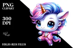 Cute Baby Unicorn Dancing PNG Product Image 2