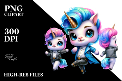 Cute Baby Unicorn Dancing PNG Product Image 2