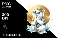Happy Polar Bear Drinking Cocktail Product Image 2