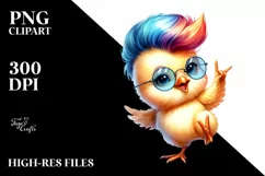 excited Baby Chicken Dancing PNG Product Image 1